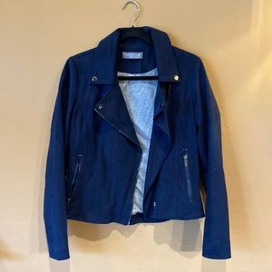 BAGATELLE blue faux suede jacket